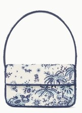 Staud TOMMY BEADED Shoulder BAG TOILE DE PUP MSRP$355 Limited Edition picture