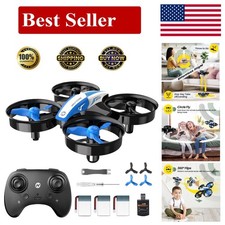 Beginner-Friendly Mini Drone with 21 Min Flight Time & Propeller Guard, Blue picture