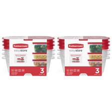 Rubbermaid EasyStore Rectangle Food Storage Containers with Lids 6 Pack picture