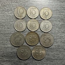 Lot Of 11 Sweden Silver Coins 10 Ore 25 Ore 1950-1961 Read Description picture