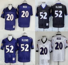 Vintage Barry Ed Reed #20 Ray Lewis #54 Throwback Sewn Stitched Jersey picture