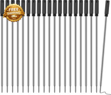 20 Pack Black Ballpoint Pen Refills 1mm Medium Tip for Twist Pens Replaceable US picture