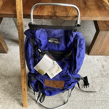 Vtg NWT Jansport D3 External Frame Hiking Camping Backpack Hip Wings Blue USA picture