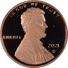 2021 S Lincoln Shield Cent Proof Penny 1c Coin Collectible picture