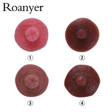 Roanyer Silicone Fake Breast Nipples 2PCS Reusable Covers for Crossdresser picture