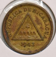 Nicaragua 1943 2 Centavos 199132 combine shipping picture