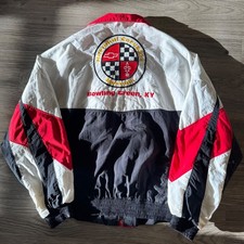 Vintage 90s National Corvette Museum Windbreaker Jacket American Made Large picture