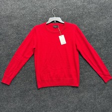 Quince Sweater Womens M Medium Red 100% Mongolian Cashmere Crewneck NWT picture