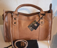 FRYE  Melissa  Leather Satchel / Shoulder Bag BEIGE NWT $388 Original Frye Style picture