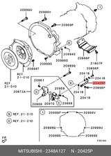 New Genuine Mitsubishi OE Tube Assembly Oil Transmitting 2348A127, 2348-A127 picture