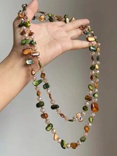 Boho Shell Necklace Double Layer Beaded Beach Jewelry Women Vintage picture