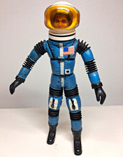 Vintage Mattel Matt Mason Jeff Long  Astronaut Figure Blue Suit w/ Helmet 1966 picture
