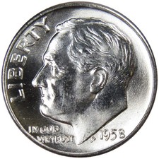 1958 D Roosevelt Silver Dime Uncirculated Mint State 10c Coin picture