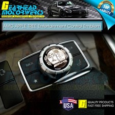 AMG 29mm Affalterbach Black Silver Multimedia Emblem Interior Control 3D Badge picture