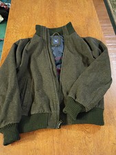 Gap Bomber Jacket - Mens Medium - Wool, Full Zip Plaid Lined Conmar Zip picture