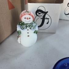 Fenton 95th Anniversary Opal Satin Snowlady Figurine Handpainted And Signed picture