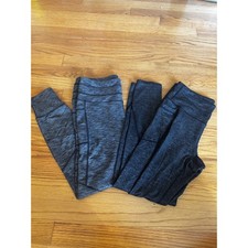 Athleta Womens Gray Space Dye High Rise Leggings Bundle 2 Pairs Size M Pockets picture
