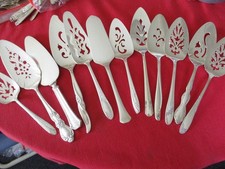 (12) Silverplate dessert Serving Pieces, Mixed Lot   19 #C picture