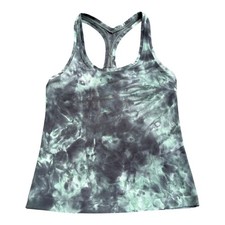 Lululemon Cool Racerback Tank Top Womens 4 Grey Green Tie Dye Nulu Yoga Athletic picture