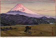 Toshi Yoshida Mt Fuji from Ohito Morning 1962 Japanese Woodblock Print picture