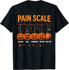 Funny Pain Scale Pumpkin Trauma Nurse Halloween Unisex T-Shirt picture