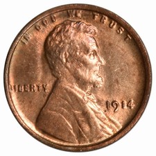 1914 LINCOLN CENT ~  RED BU UNCIRCULATED picture
