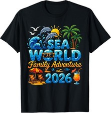 Funny Sea World Family Adventure 2026 Beach Design Gift Unisex T-Shirt picture