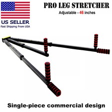 Leg Stretcher 46 Inch Single Piece Design Martial Arts Gymnastics MMA Black picture