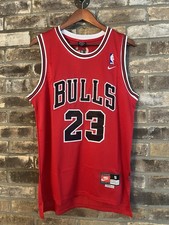 AUTHENTIC NIKE CHICAGO BULLS JERSEY M. JORDAN #23 RED SIZE SMALL FOR MEN picture