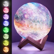 Mind-Glowing Galaxy Moon Lamp, 16 Colors, Touch/Remote 4.7 Inch, picture