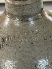 Antique E.L. Farrar Iverville P Q  Canada Stoneware 1 gal Jug 11.75