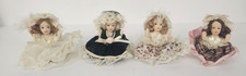 Lot of 4 Vintage Dollhouse Miniature Sitting Dolls Victorian Porcelain picture