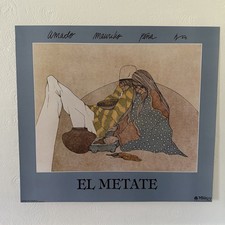 Amado Pena Art Poster Print EL METATE 1983 Mestizo Fine Art 25x22” picture