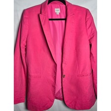 J. Crew Re-Imagined Bright Pink Single-Button Tailored Blazer Women 6 Career picture
