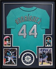 Framed Seattle Mariners Julio Rodriguez Teal Jersey JSA Authenticated picture