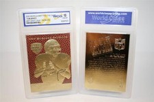 TOM BRADY 2000 Draft Pick FEEL THE GAME Gold Card Rookie - Graded GEM MINT 10 picture
