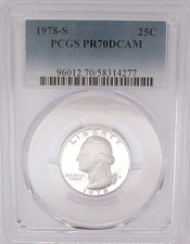 1978-S Washington 25c PCGS Clad PR70 DEEP CAMEO = Top Pop Top GRADE picture