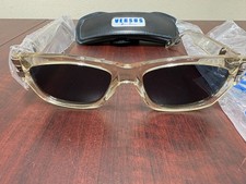 Vintage Versus Versace Sunglasses MOD E19 Crystal Clear Transparent Frame Case picture