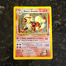 Wizards of the Coast Pokémon TCG Blaine's Arcanine Holo Rare 1/132 EN 1999 SWIRL picture