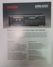 1990's Denon DRM-650S Single Cassette Deck Brochure & Specs, Dolby S-type picture