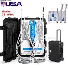 Portable Dental Mobile Delivery Unit Air Compressor Strong Suction /Handpiece 4H picture