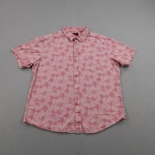 UNTUCKit Shirt Men Large Pink Palm Tree Moldavia Button Up Short Sleeve Hawaiian picture