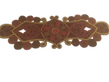 Pier 1 Imports Ornate Table Runner Handmade Heavily Beaded Deadstock NEW picture