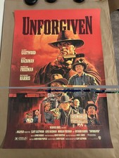 Paul Mann Unforgiven Screen Print Movie Poster Rare /90 Eastwood Western Art picture