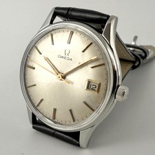 1964' SERVICED OMEGA SWISS MANUAL WIND DATE ST STEEL GENTS WATCH REF 132.003 picture