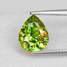 6.20 Ct+ Natural Full Fire Sphene Titanite Pear Cut Certified Loose Gemstone picture