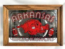 University of Arkansas Razorback Football Vintage 1980s Pub Mirror 18x13 picture