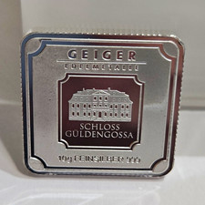 Geiger Edelmetalle Schloss Güldengossa 10g Silver Bar .999 Fine Silver picture