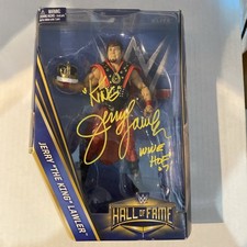 Jerry Lawler signed”gold Paint Pen” WWE Elite Hall of Fame Action Figure picture