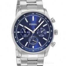FOSSIL Sullivan Mens Multifunction Watch, Blue Dial, Silver Stainless Steel Band picture